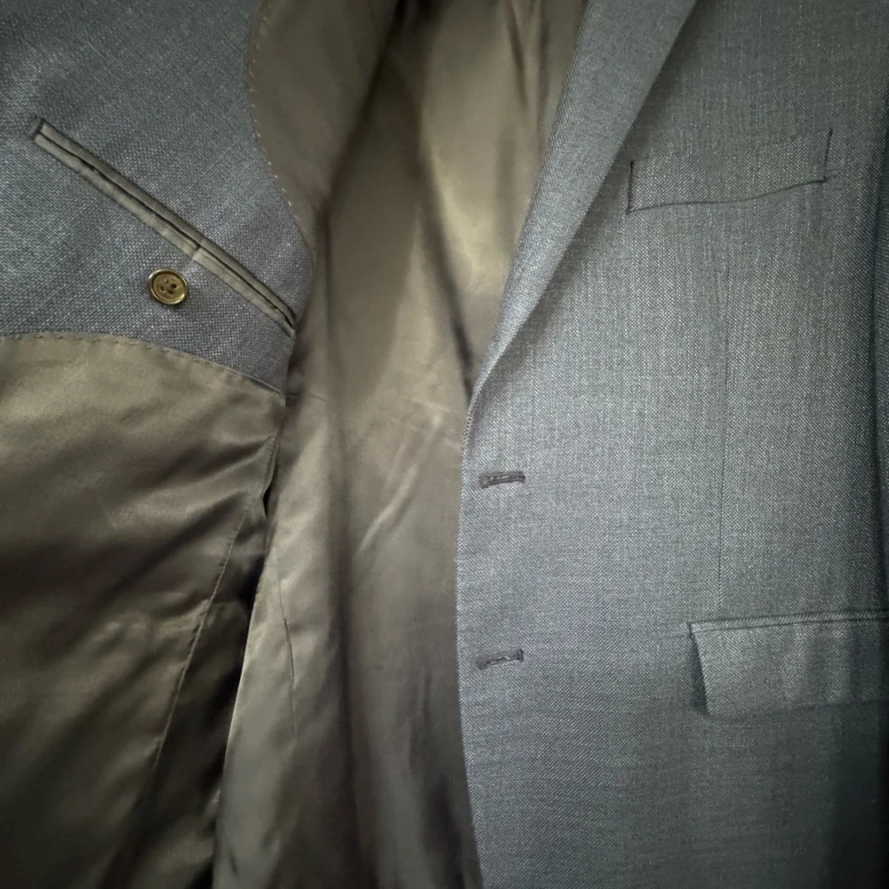 Men’s blue Two-Button Blazer - Picture 2 of 7